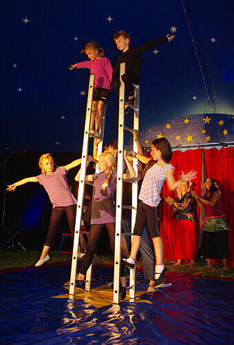 Das Motto in Riem lautete: Zirkus nicht ansehen, nicht nachspielen - sondern wirklich selber machen!