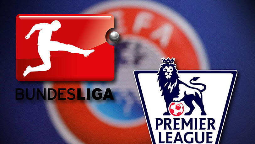 Die Bundesliga ist in der Fünfjahrestabelle der UEFA an der Premier League vorbeigezogen. Die Bundesliga ist in der Fünfjahrestabelle der UEFA an der Premier League vorbeigezogen.