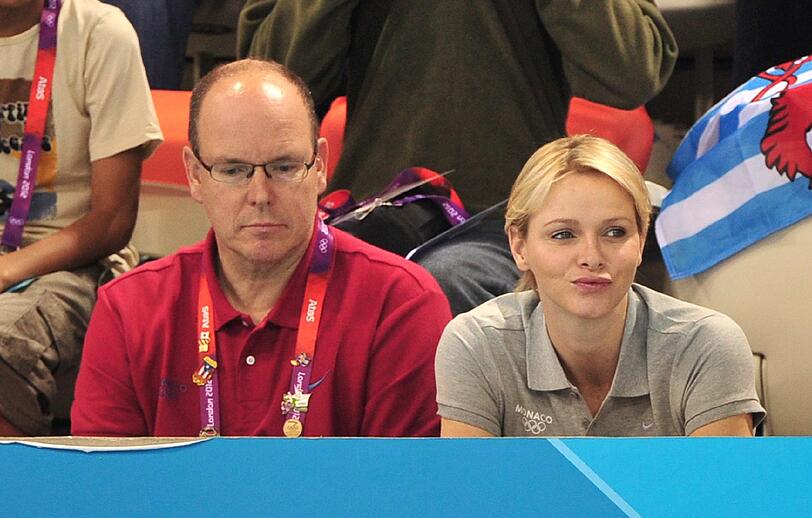 Auch Fürst Albert von Monaco und seine Frau Charlene, eine ehemalige Weltklasse-Schwimmerin, waren während der Spiele in London regelmäßig bei zahlreichen Wettkämpfen zugegen.