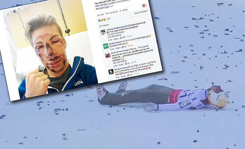 Schickte liebe Grüße an seine Follower: Skispringer Thomas Diethart.