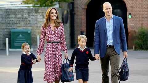 Prinz William und Herzogin Kate mit George und Charlotte.