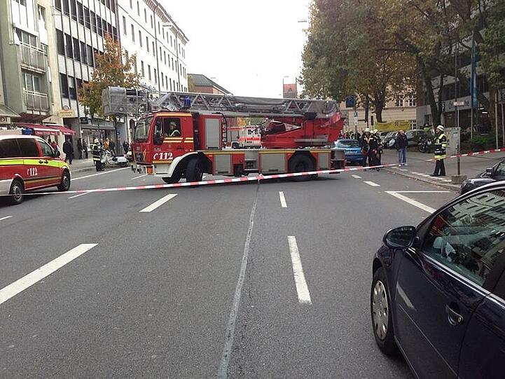 Die Marsstraße ist abgeriegelt.