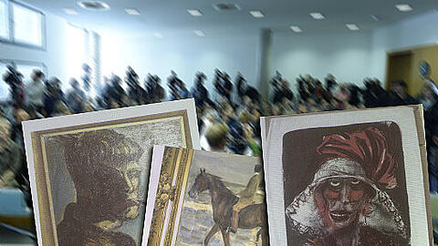 Pressekonferenz der Staatsanwaltschaft: Bei der Präsentation werden Fotos einiger Werke aus dem Schwabinger Kunstschatz gezeigt. Unter anderem...
