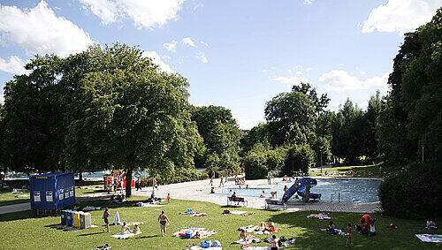 Das Ungererbad in Schwabing. Das Ungererbad in Schwabing.