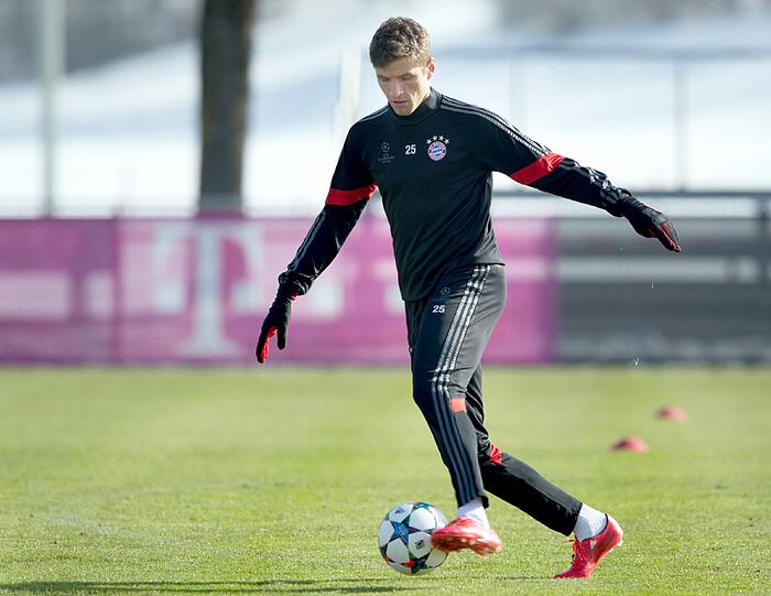 Vor dem Trip nach Donezk: Der FC Bayern beim Abschlusstraining.