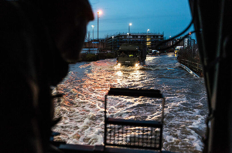 "Land unter" in Teilen Nordenglands: Die Bilder vom Hochwasser.