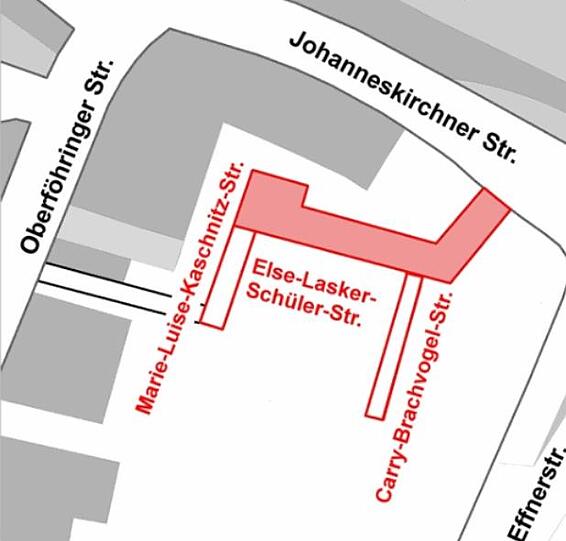 Die Else-Lasker-Schüler-Straße liegt in Bogenhausen.