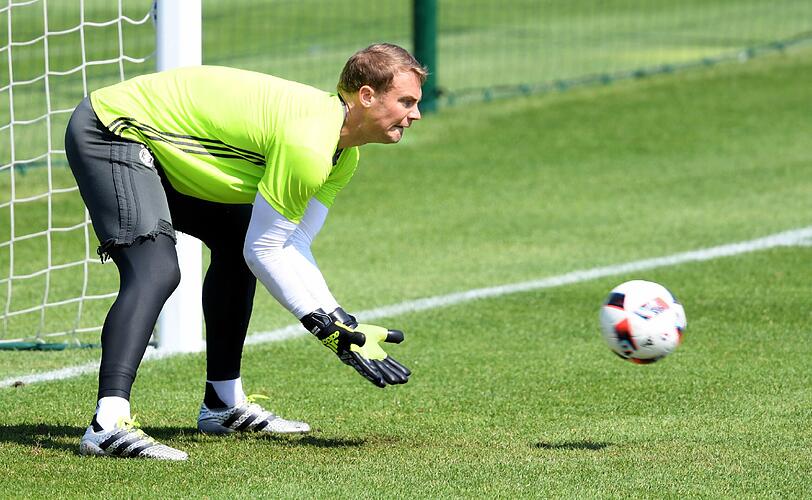Vor dem Viertelfinale gegen Italien: Die Bilder vom Abschlusstraining der deutschen Nationalmannschaft.