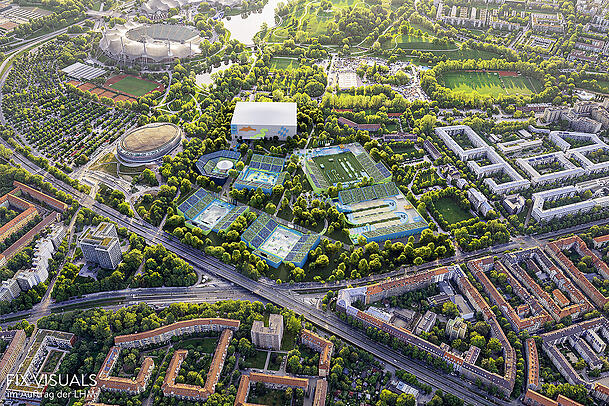 Der Olympiapark soll für Sommerspiele in den Jahren 2036, 2040 oder 2044 erweitert werden. Der Olympiapark soll für Sommerspiele in den Jahren 2036, 2040 oder 2044 erweitert werden.