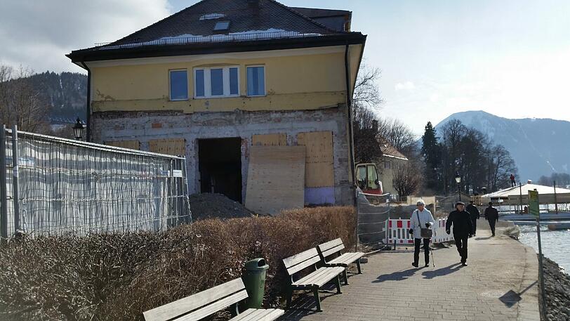Das Schloss Cafe in Tegernsee ist momentan noch eine Baustelle.