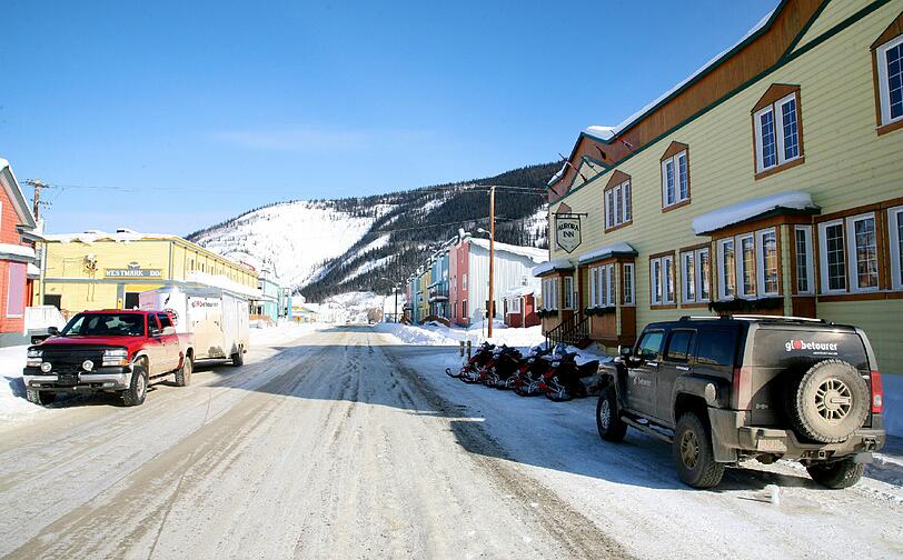 Dawson ist eine alte Goldgräberstadt - in dieser Region sinken die Temperaturen oft bis minus 50 Grad.