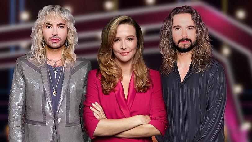 "Die Superduper Show" mit Bill Kaulitz (li.), Katrin Bauerfeind und Tom Kaulitz.