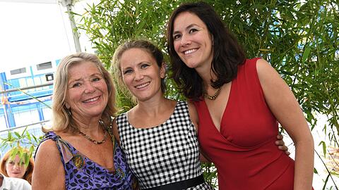 Jutta Speidel mit Tochter Franziska und Antonia.