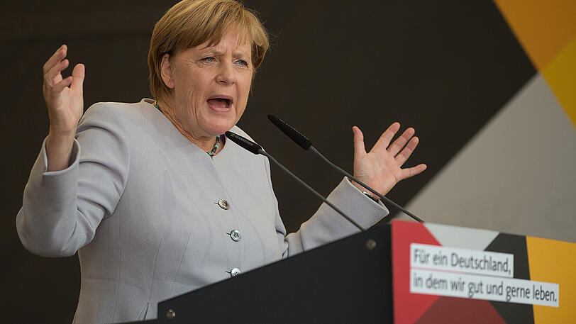 Angela Merkel befindet sich im Wahlkampf.
