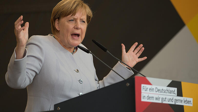 Angela Merkel befindet sich im Wahlkampf. Angela Merkel befindet sich im Wahlkampf.