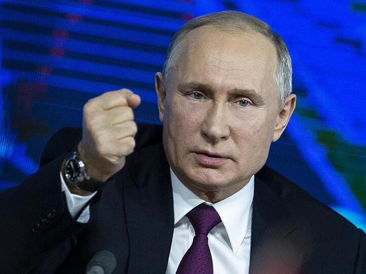 Kremlchef Putin im Dezember während seiner jährlichen Pressekonferenz in Moskau.