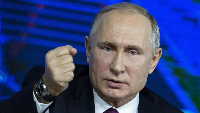 Kremlchef Putin im Dezember während seiner jährlichen Pressekonferenz in Moskau. Kremlchef Putin im Dezember während seiner jährlichen Pressekonferenz in Moskau.