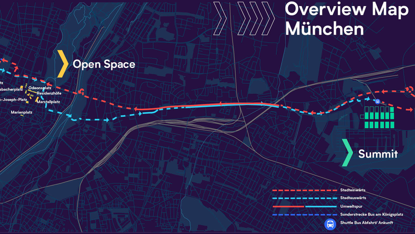So verläuft die "Blue Lane" zwischen Messe und City So verläuft die "Blue Lane" zwischen Messe und City