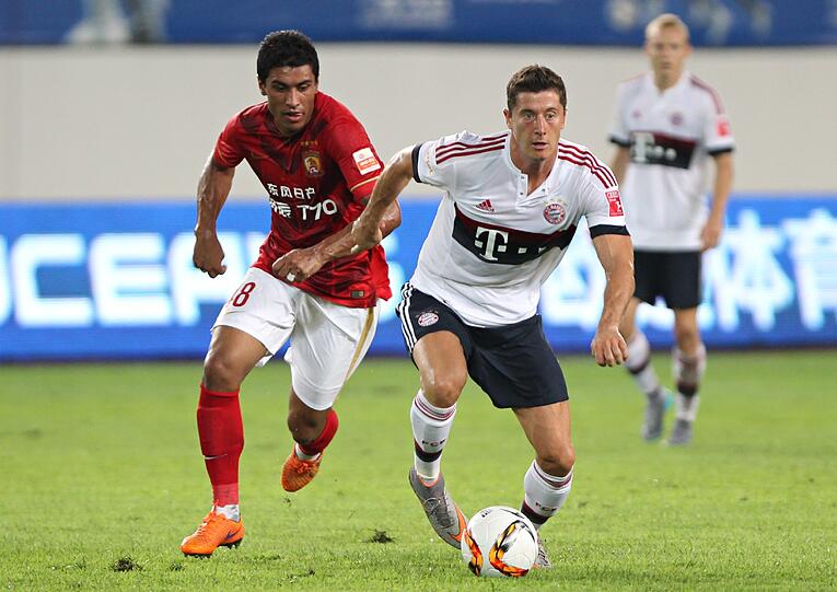 Im Freundschaftsspiel gegen Guangzhou Evergrande musste sich der FC Bayern im Elfmeterschießen geschlagen geben. Die Bilder zum Finale der China-Tour.