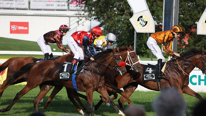 Beim Allianz Familienfest powered by AZ liefern sich die Jockeys packende Duelle auf der Zielgeraden. ​