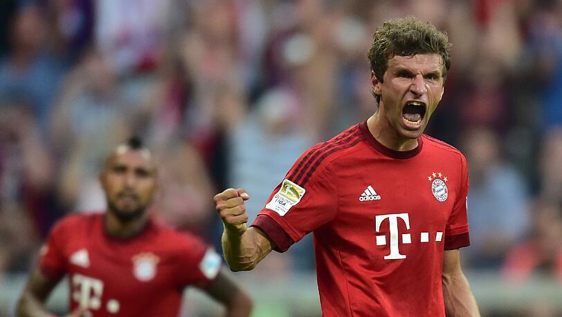 Müller freut sich über seinen Doppelpack Müller freut sich über seinen Doppelpack