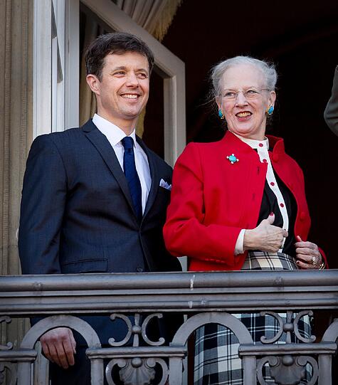 Königin Margrethe mit ihrem Sohn, Kronprinz Frederic