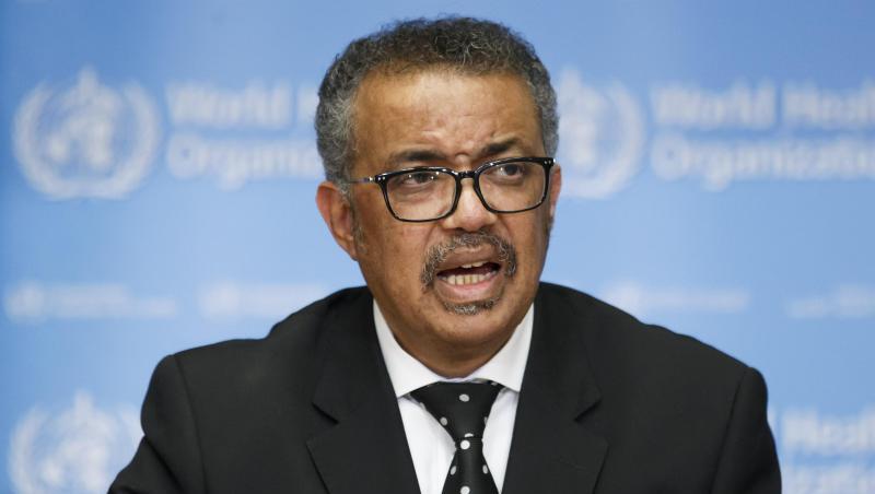 Tedros Adhanom Ghebreyesus, Generaldirektor der Weltgesundheitsorganisation, bei einer Pressekonferenz.