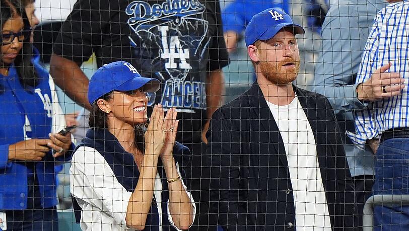 Beim Spiel der L.A. Dodgers gegen die Toronto Blue Jays hatten Harry und Meghan deutlich ihre Unterstützung für das Team aus Los Angeles gezeigt. (Archivbild) Beim Spiel der L.A. Dodgers gegen die Toronto Blue Jays hatten Harry und Meghan deutlich ihre Unterstützung für das Team aus Los Angeles gezeigt. (Archivbild)