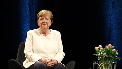 Angela Merkel spricht auf der Leipziger Buchmesse über ihr Leben.