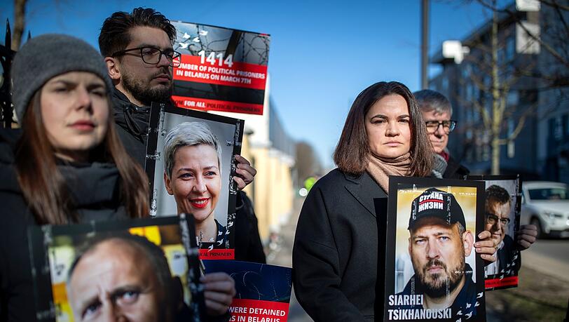 Jahrelang hat die belarussische Oppositionsführerin Swetlana Tichanowskaja für die Freilassung ihres Ehemanns Sergej Tichanowski gekämpft. (Archivbild)