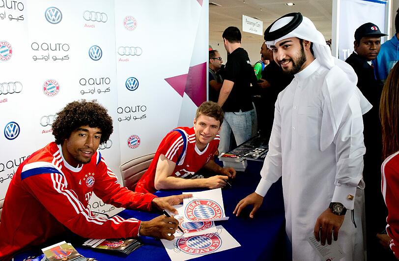 Bilder vom FC Bayern aus dem Trainingslager in Doha.
