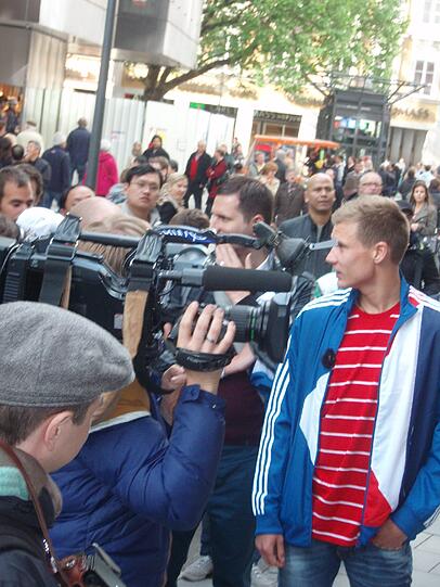 David Alaba und Holger Badstuber machen bei einem Videodreh München unsicher.