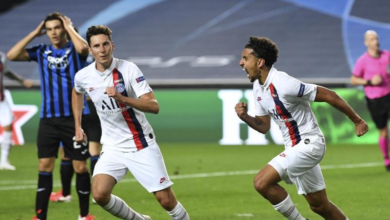 Marquinhos (r) drehte mit seinem Ausgleichstreffer das Spiel zu Gunsten von PSG. Marquinhos (r) drehte mit seinem Ausgleichstreffer das Spiel zu Gunsten von PSG.