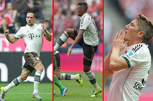 Achtmal die 3, viermal die 4 und einmal die 5: Die Noten für die Bayern am 7. Spieltag. Klicken Sie durch die Einzelkritik.