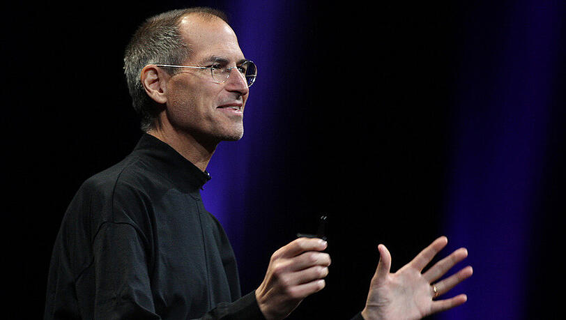 Der ehemalige Apple-Boss Steve Jobs bei einer Präsentation im Jahr 2008 Der ehemalige Apple-Boss Steve Jobs bei einer Präsentation im Jahr 2008