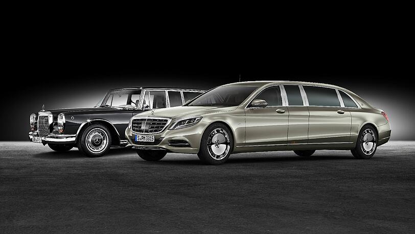 Das Urmodell und sein jüngster Erbe: Der neue Pullman basiert auf der Mercedes S-Klasse.