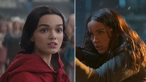 Rachel Zegler (l.) in der Realverfilmung von "Schneewittchen" und Ana de Armas als "Ballerina".