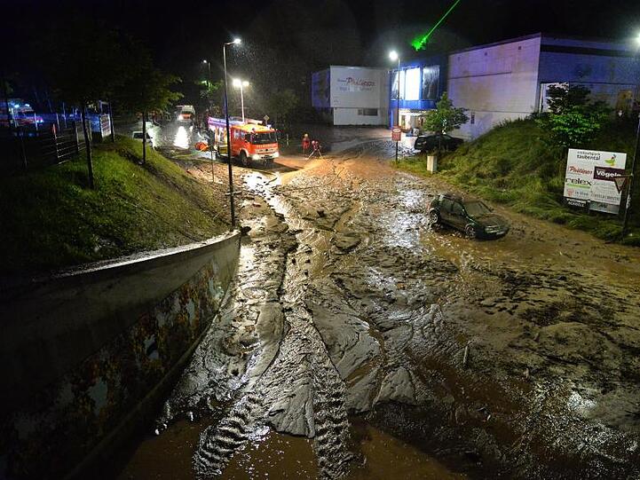 Unwetter in Süddeutschland.