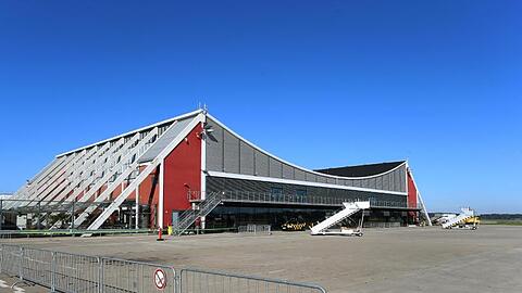 Blick auf das Terminal des Allgäu Airports. Foto: Karl-Josef Hildenbrand/dpa/Symbolbild