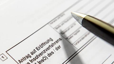 Ein Antrag zur Eröffnung eines Insolvenzverfahrens.