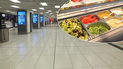 Am Mittwochmorgen machte sich ein junger Mann am Salatbuffet eines Supermarktes im Hauptbahnhof zu schaffen.