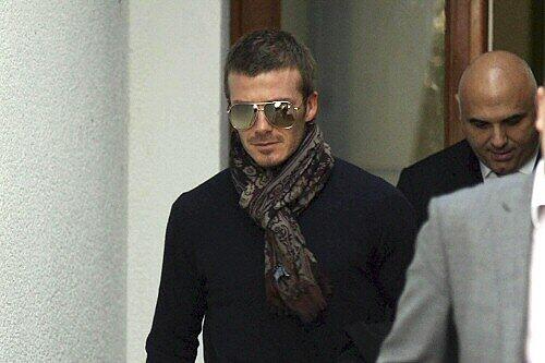 David Beckham bei seiner Ankunft in Mailand