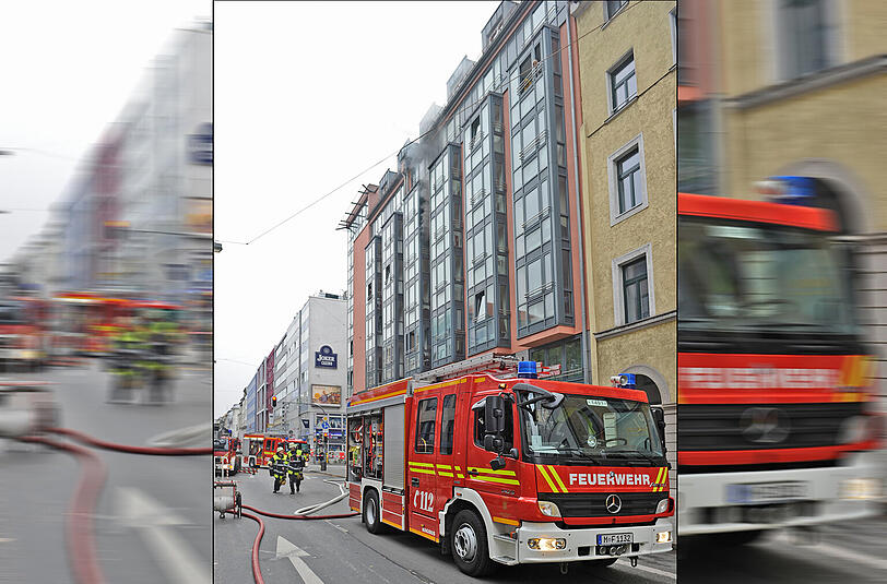 Ein Brand in einem Hotel an der Schwanthalerstraße verursachte einen Schaden von rund 25 000 Euro.
