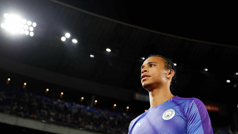 Leroy Sané, derzeit noch bei Manchester City unter Vertrag. Leroy Sané, derzeit noch bei Manchester City unter Vertrag.