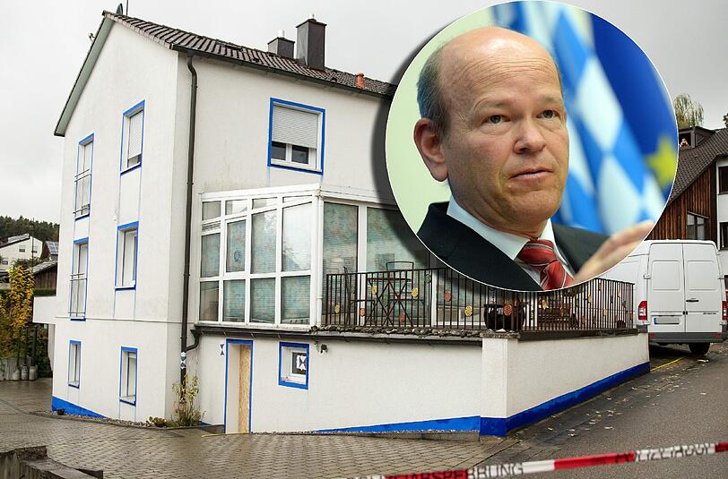 In diesem Haus in Georgensgmünd hat ein "Reichsbürger" einen Polizisten erschossen. Der Verfassungsschutz-Chef über die Gefahr, die von "Reichsbürgern" ausgeht.