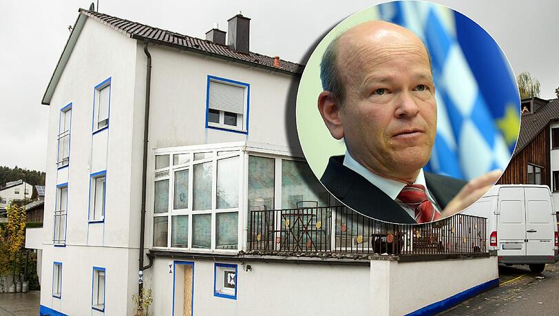 In diesem Haus in Georgensgmünd hat ein "Reichsbürger" einen Polizisten erschossen. Der Verfassungsschutz-Chef über die Gefahr, die von "Reichsbürgern" ausgeht.