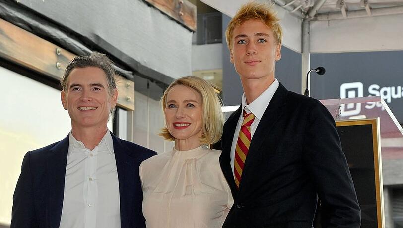 Naomi Watts mit Sohn Sasha Schreiber und Ehemann Billy Crudup.