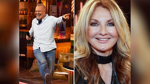 Stefan Raab begrüßt am Mittwoch Frauke Ludowig als seine Spielleiterin bei "Du gewinnst hier nicht die Million!".