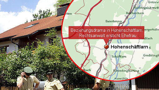 Ein idyllisches Haus in Hohenschäftlarn bei Ebenhausen und München: Hier hat ein Anwalt seine Frau mit einem Küchenmesser erstochen Ein idyllisches Haus in Hohenschäftlarn bei Ebenhausen und München: Hier hat ein Anwalt seine Frau mit einem Küchenmesser erstochen