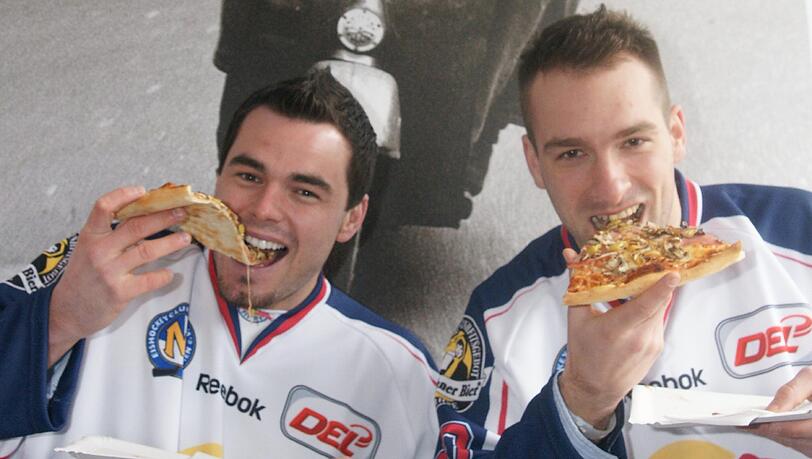 Brent Aubin und Lubor Dibelka bei Pizza Avanti. Brent Aubin und Lubor Dibelka bei Pizza Avanti.